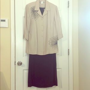 Navy blue sleeveless dress w/ matching jacket 16WP